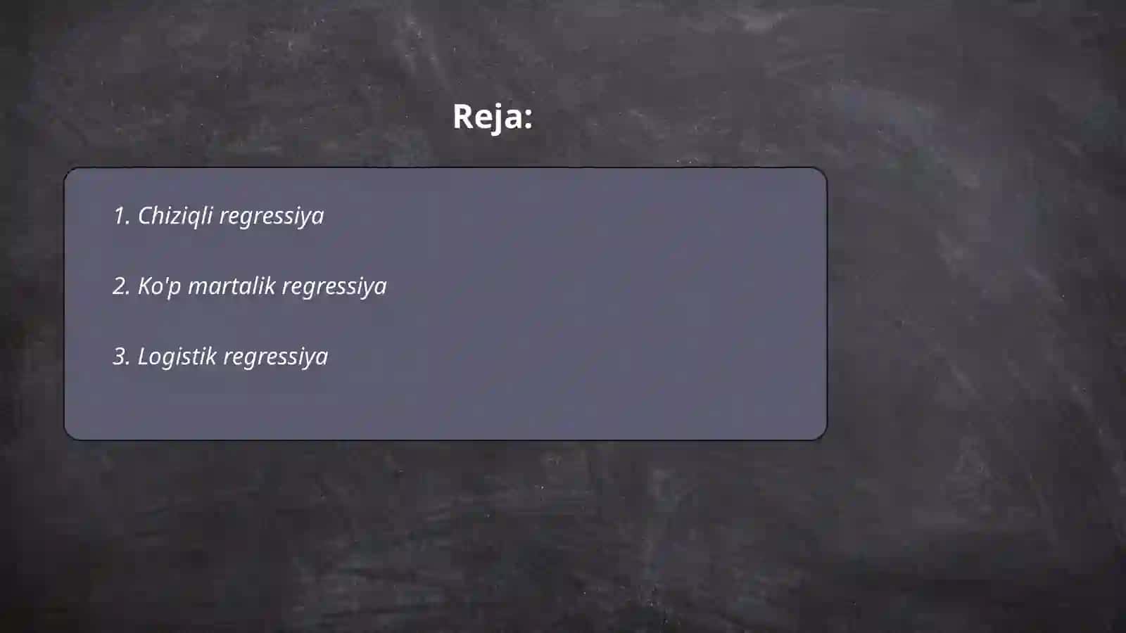 Chiziqli regressiya 2