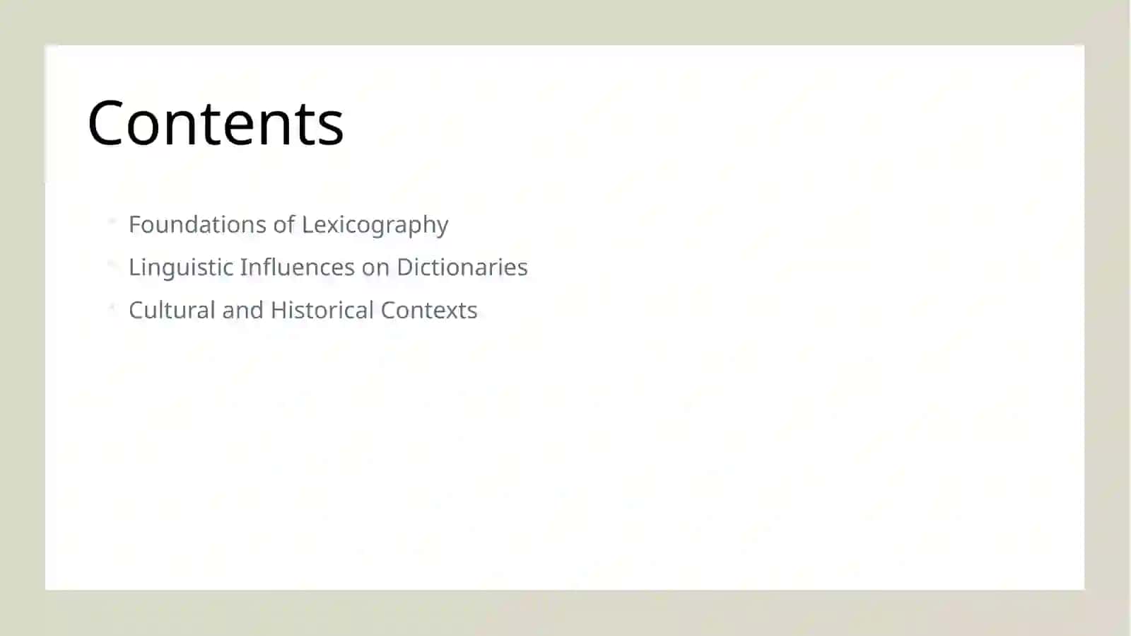Theoretical foundations of lexicography 2