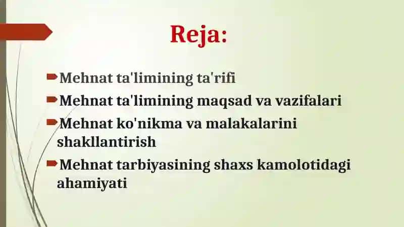 MEHNAT FAOLIYATINING TARBIYAVIY AHAMIYATI 2