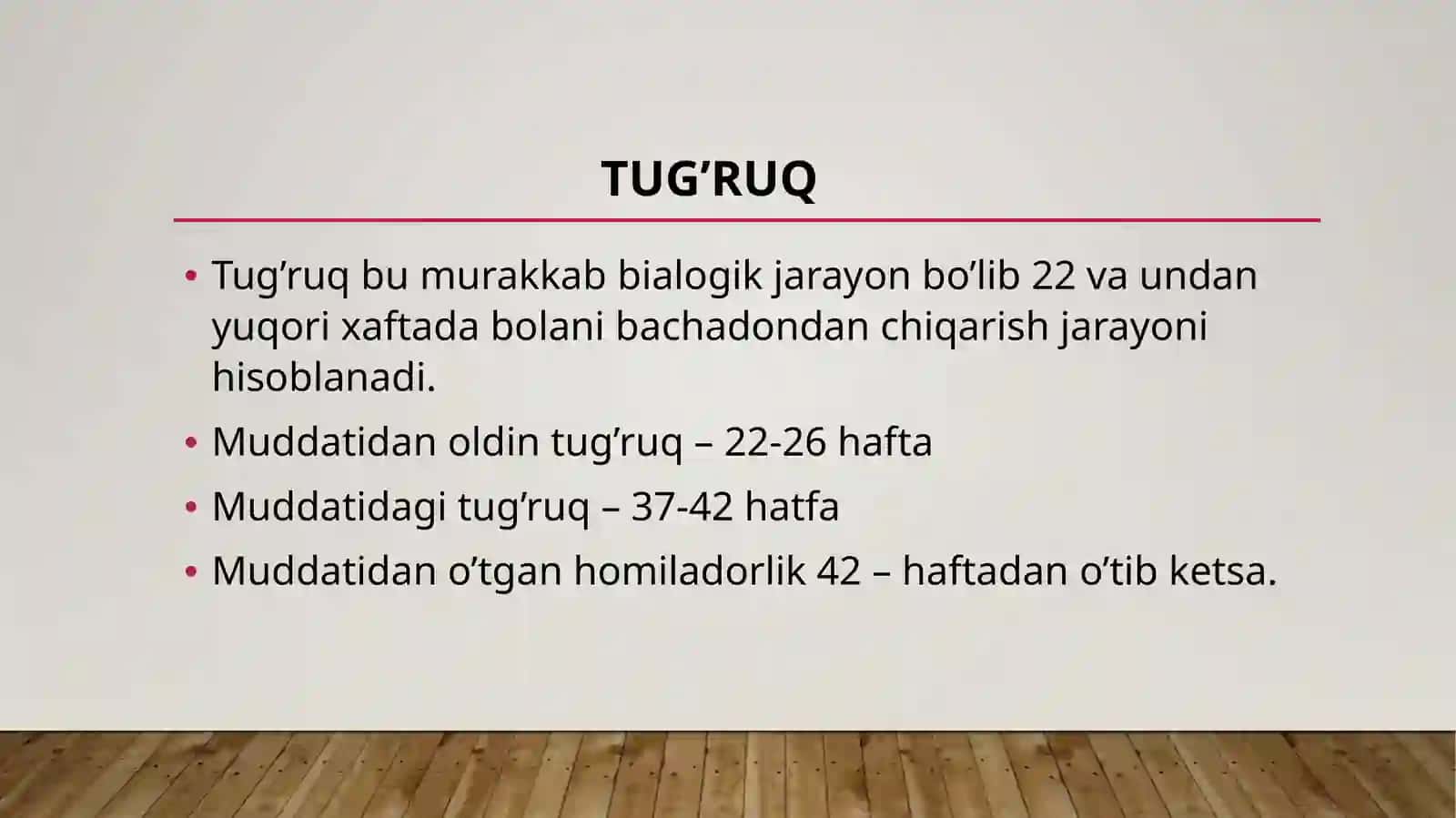 Tug’ruq davrlari 2