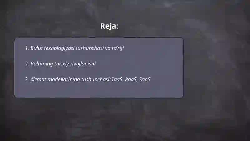 Bulut texnologiyasi tushunchasi 2
