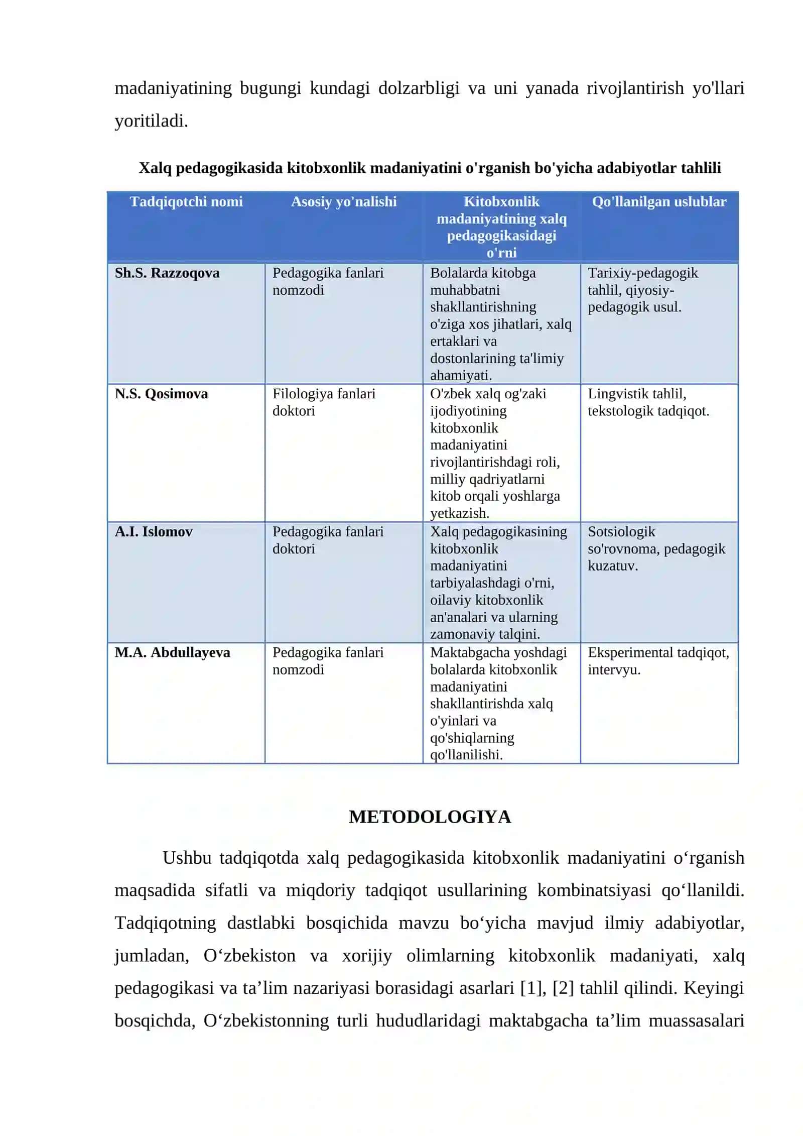XALQ PEDAGOGIKASIDA KITOBXONLIK MADANIYATI 2