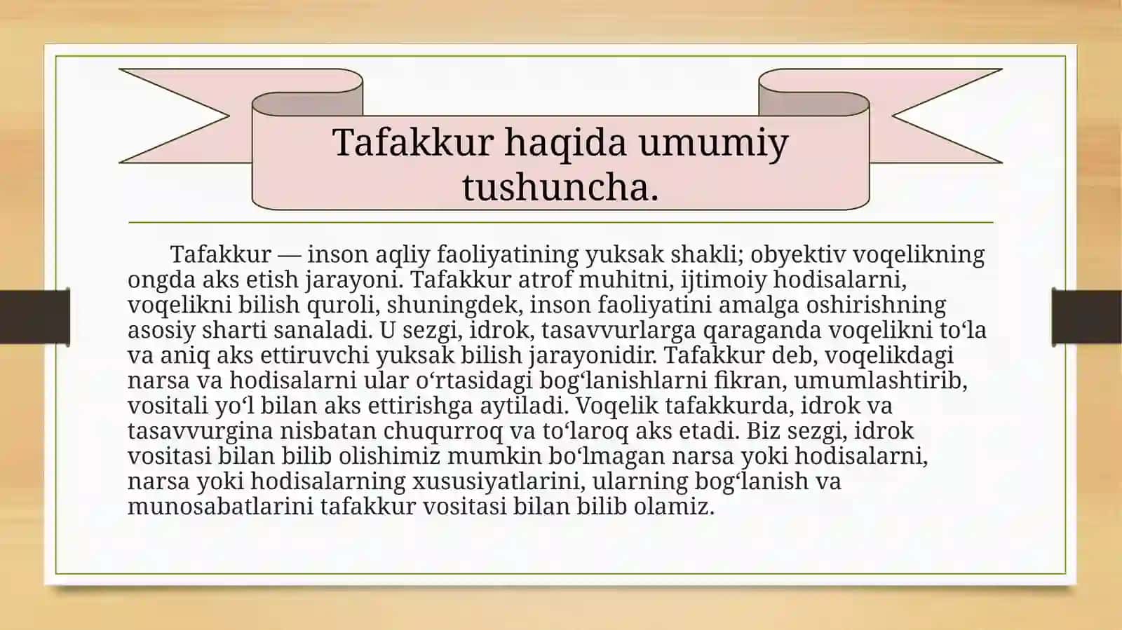 Amaliy va Nazariy tafakkurni qiyoslash 2