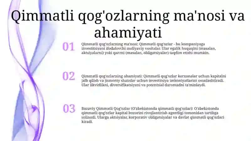Bazaviy Qimmatli Qog'ozlar 2