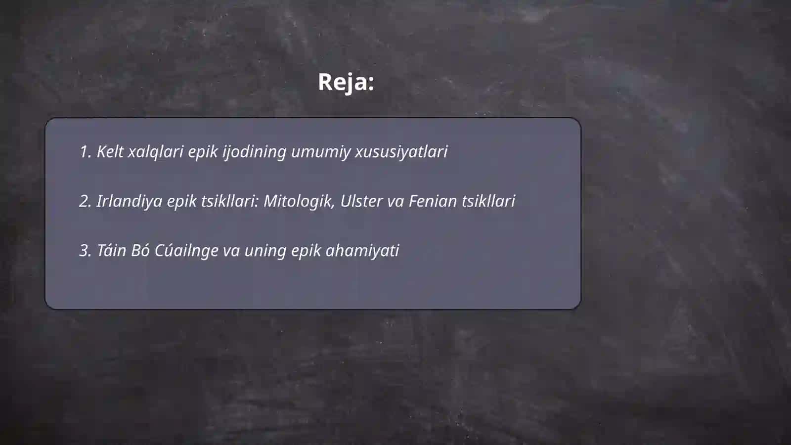 Kelt xalqlari epik ijodi 2