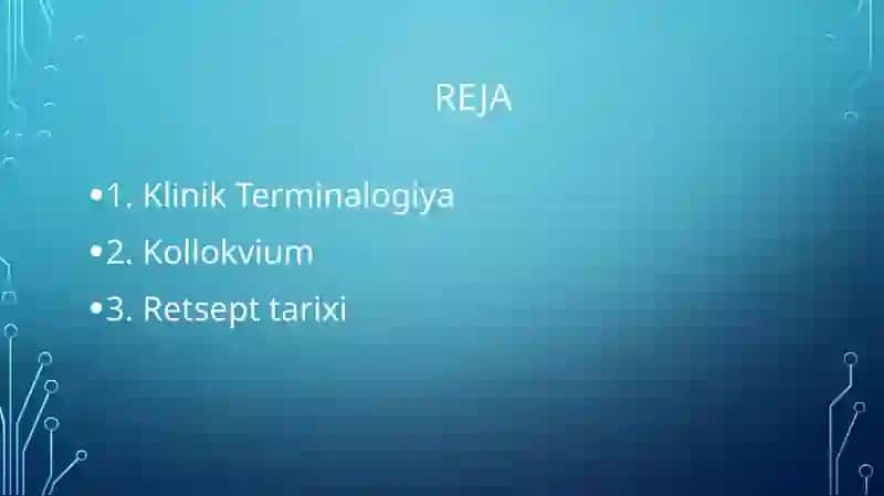 Klinik terminologiya boʻyicha yakuniy dars kollokvium 2
