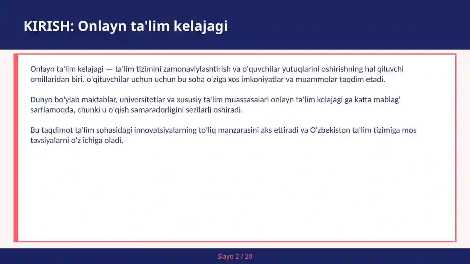 Onlayn ta'lim kelajagi 2