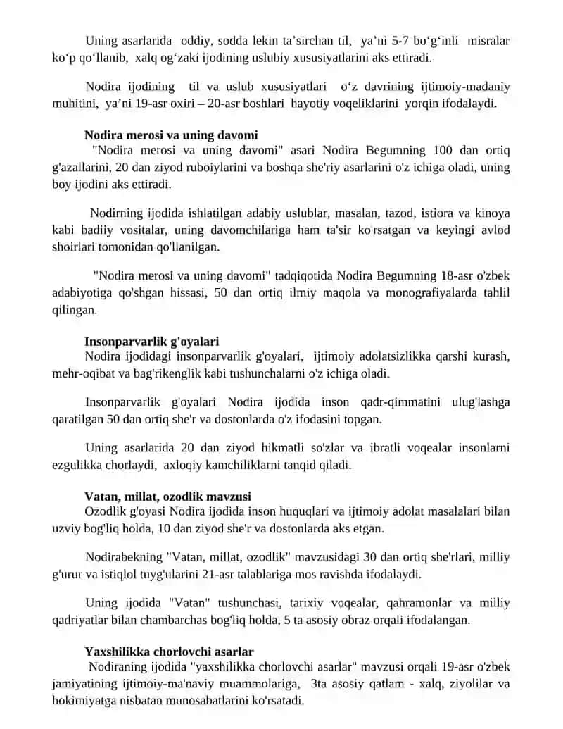 Nodira ijodida halqni ezgulikka chorlovchi g'oyalar 2