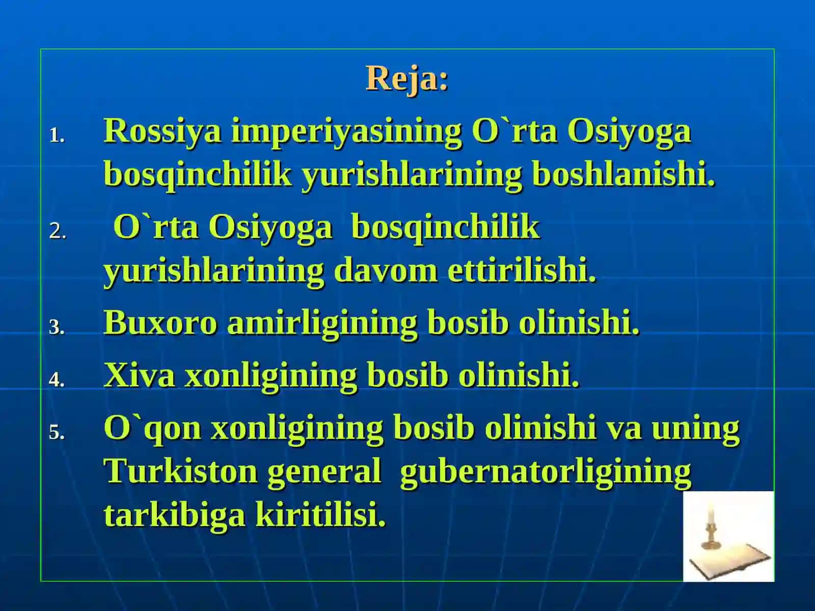 Rossiya imperiyasi tomonidan O`rta Osiyoning bosib olinishi 2