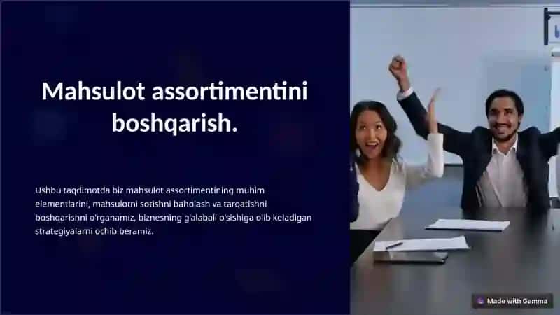 Mahsulot assortimentini boshqarish 2