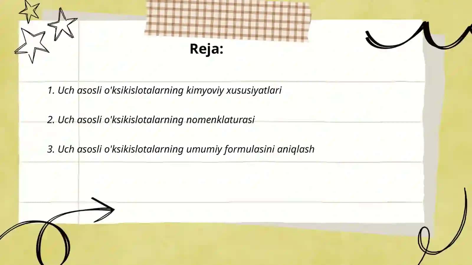 Uch asosli oksikislotalar nomlashnishi va gomologik qatori 2