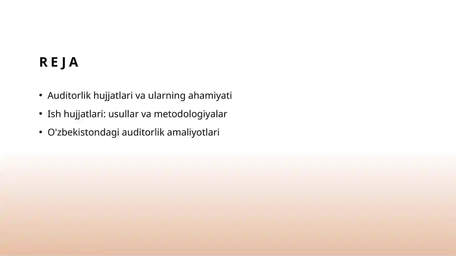 Auditorlik tashkilotining ish hujjatlari 2