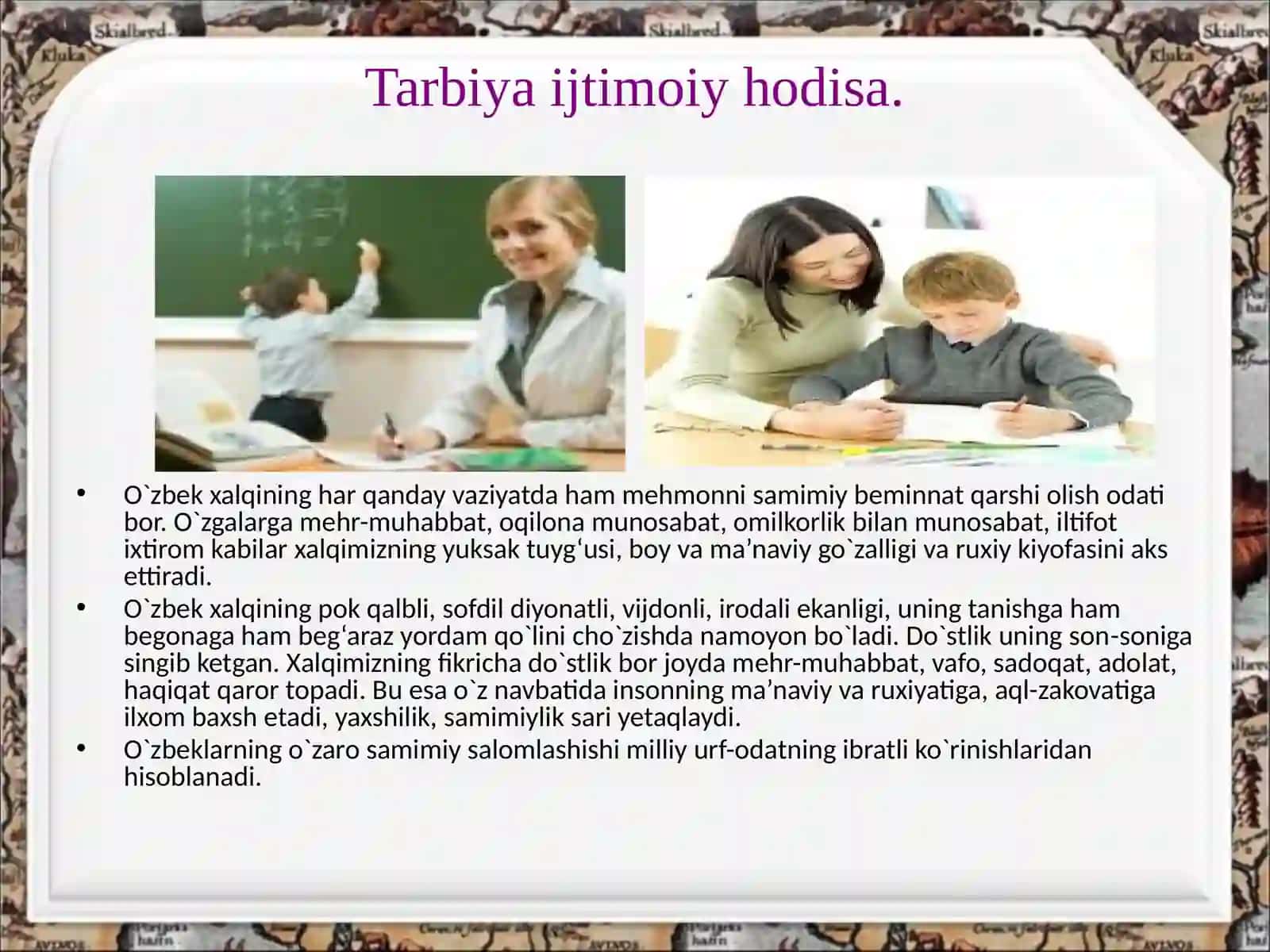 Tarbiya ijtimoiy hodisa. 2