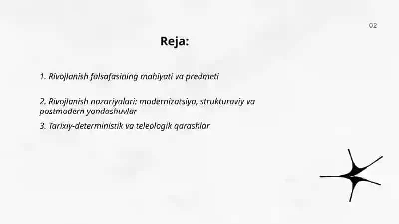 Rivojlanish falsafasi 2