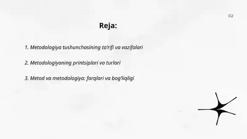 Metodologiya tushunchasi. Dialektika elementlari 2