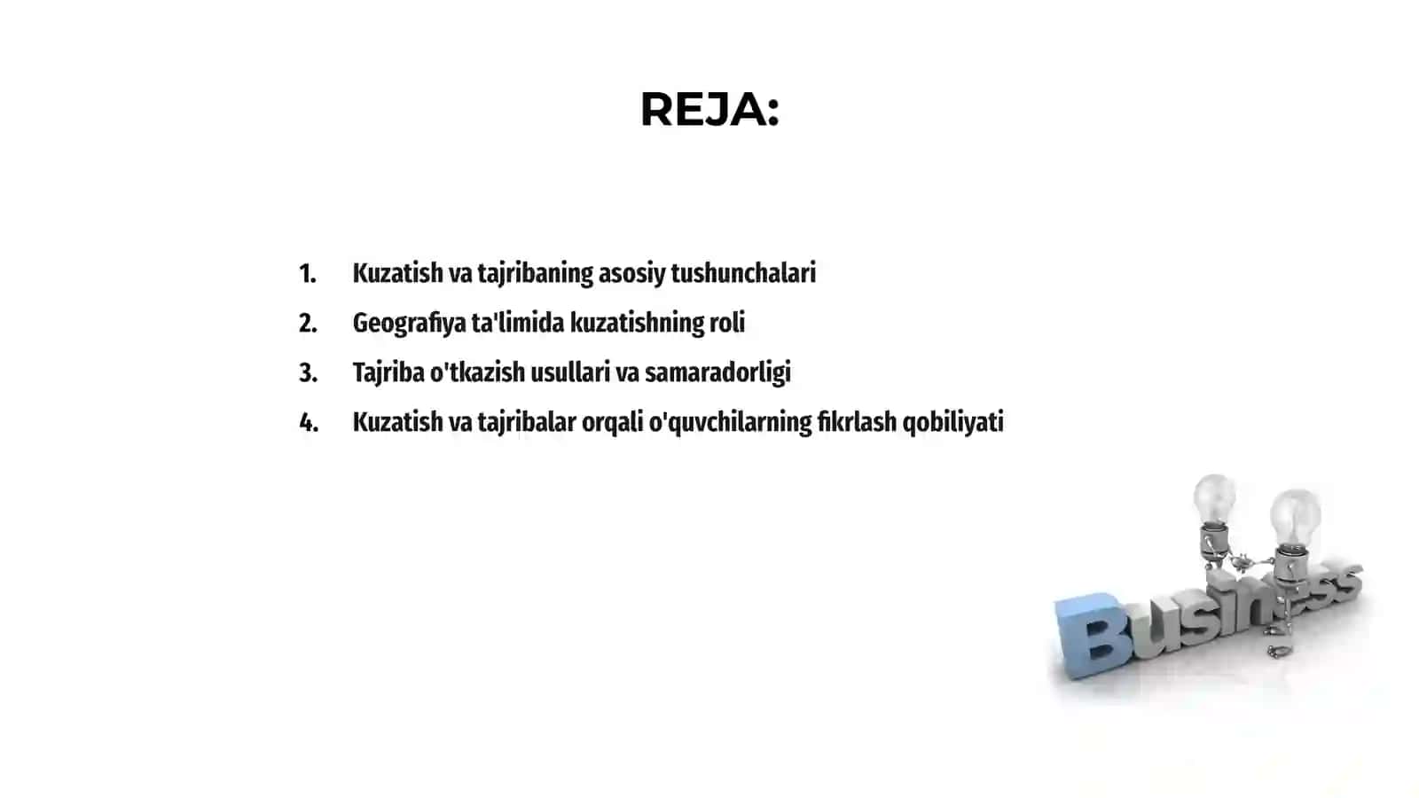 Kuzatish va tajriba 2