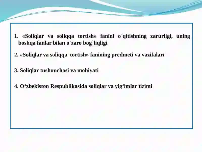 Soliqlar va soliqqa tortish 2