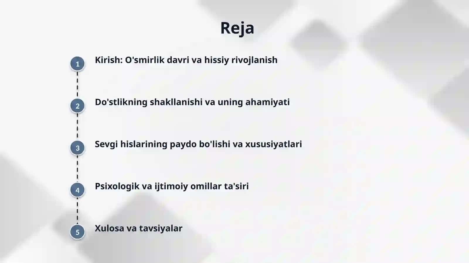 O'smırlarda sevgi va do'stlik hısları. 2