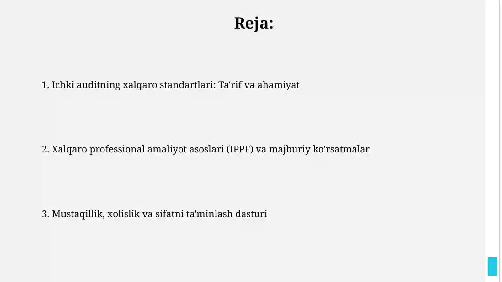 Ichki auditning xalqarostandartlari 2