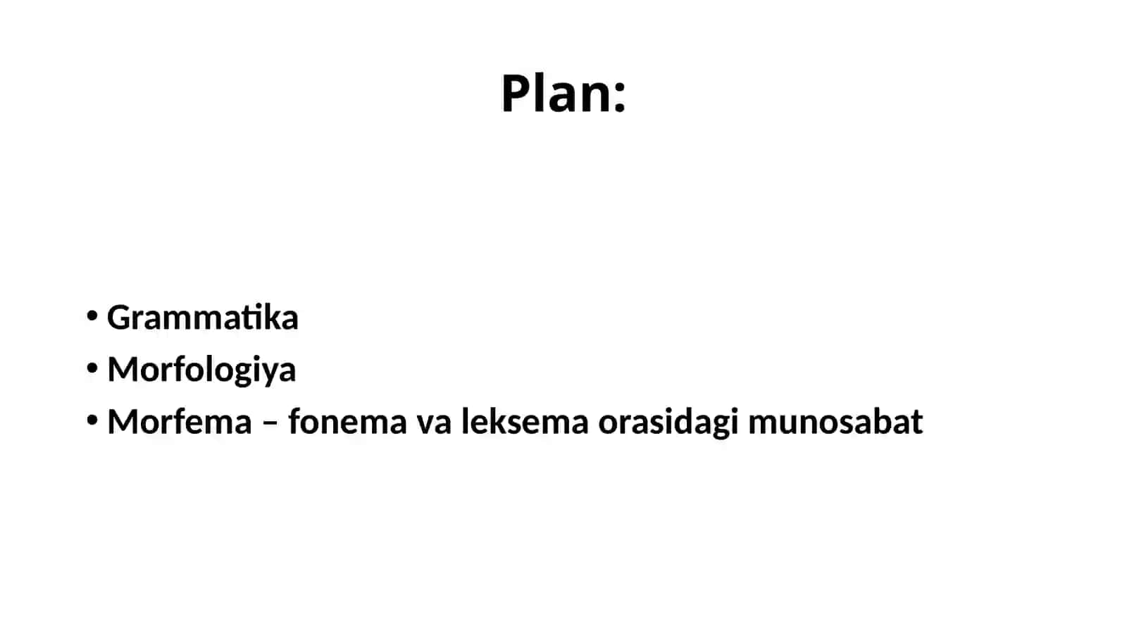 Grammatika. Morfologiya 2