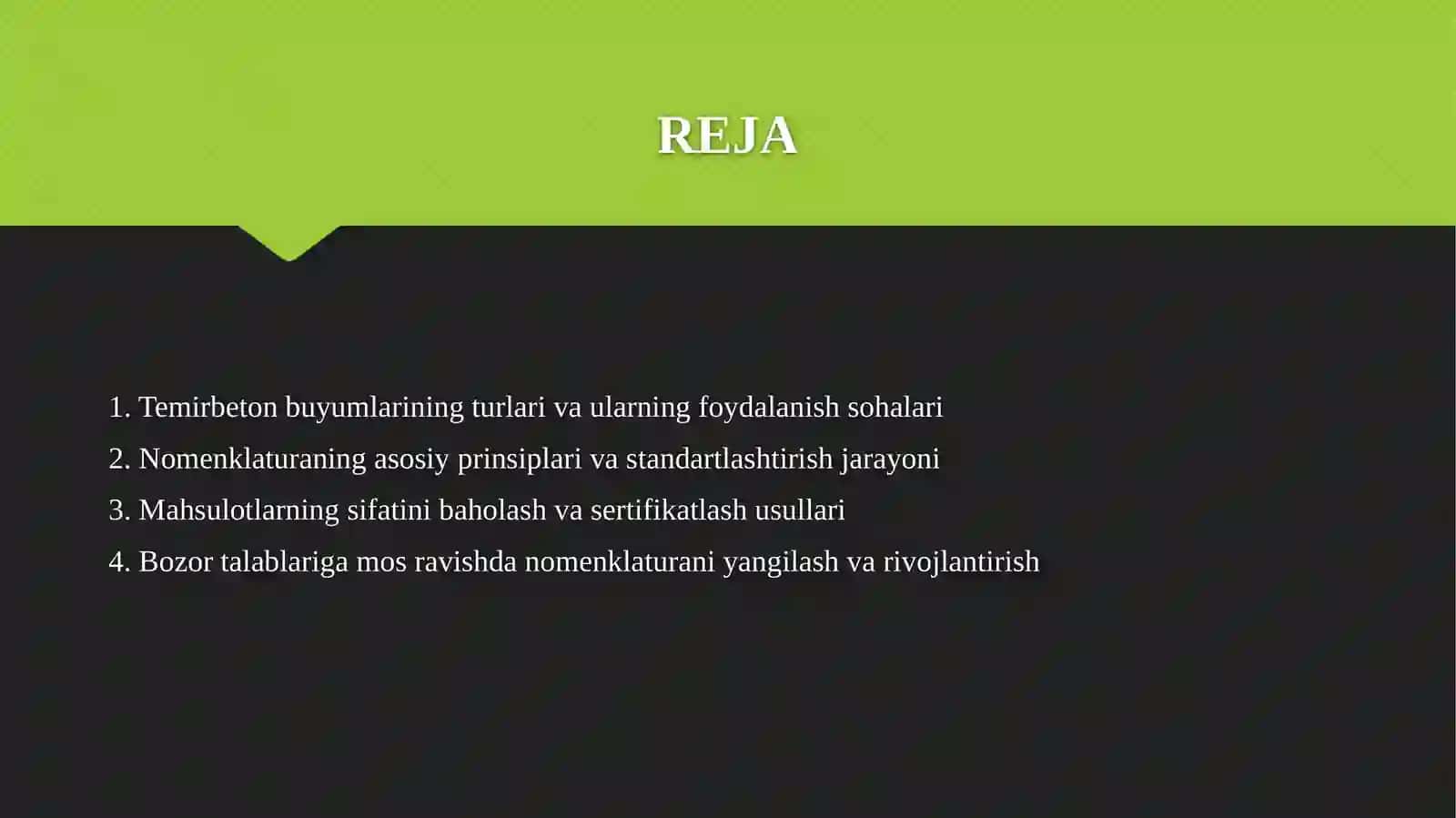 Temirbeton buyumlarining nomenklaturasi 2