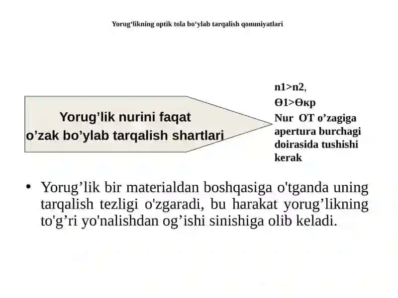 Optiktoladagi fundamental prinsiplar 2