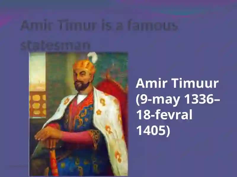 AMIR TIMUR THE FOUNDER OF THE INDEPENDENT STATE UZBEKISTAN 2