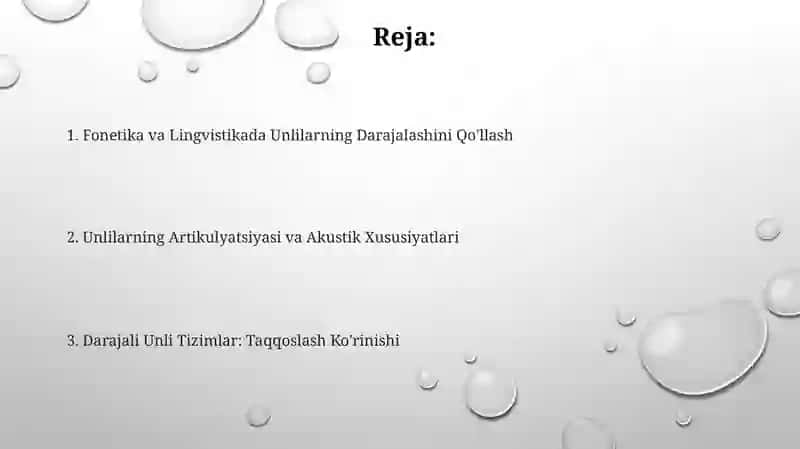 Undosh tovushlarda darajalanish 2