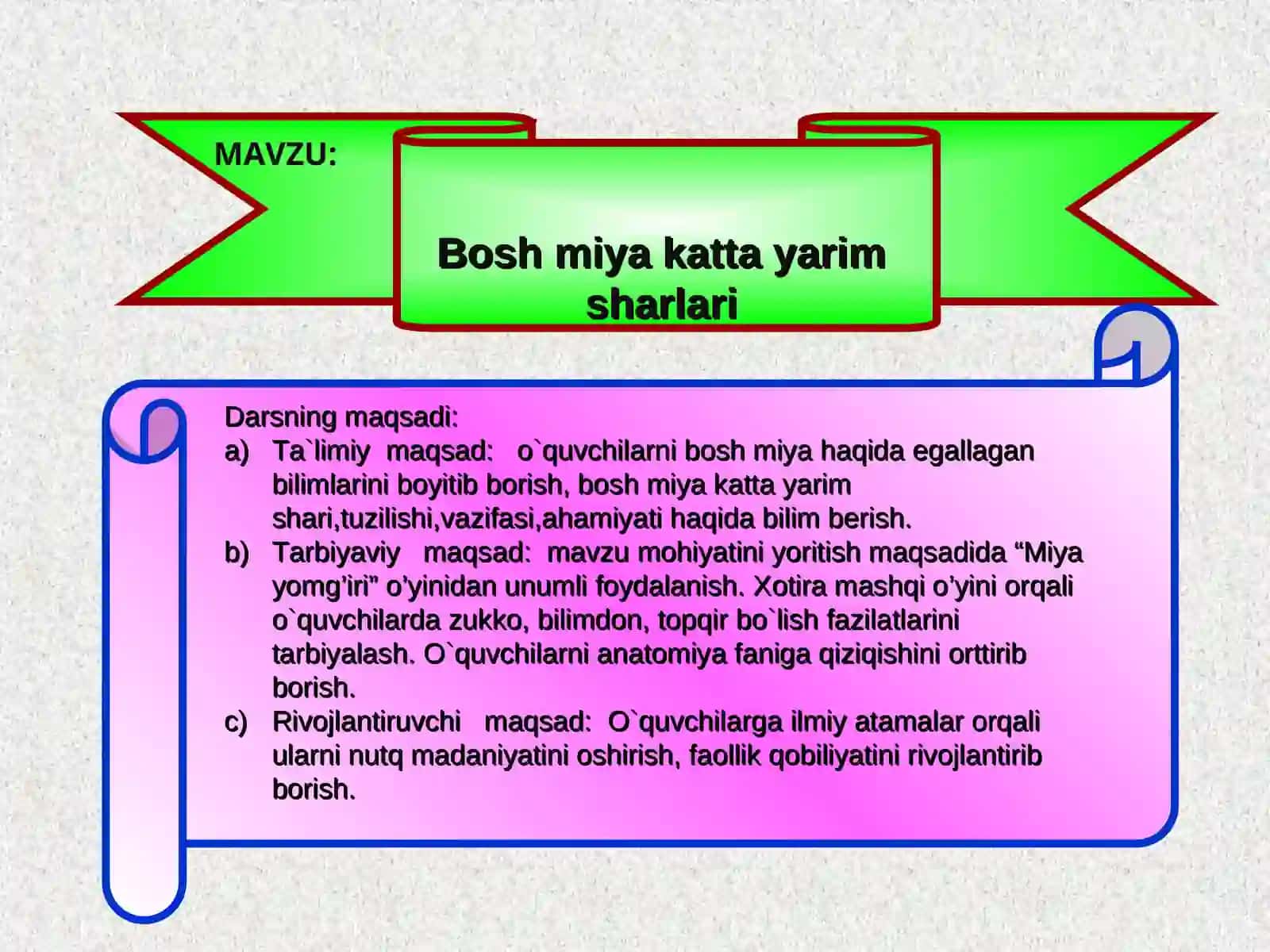 Bosh miya katta yarim sharlari 2