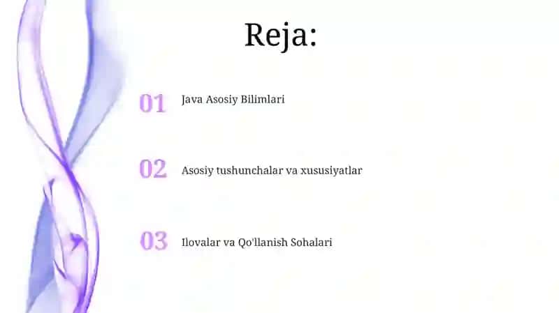 Java dasturlash tili 2