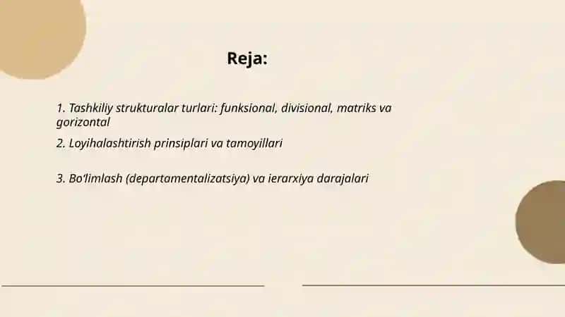 Tashkiliy strukturalarni loyihalashtirish 2