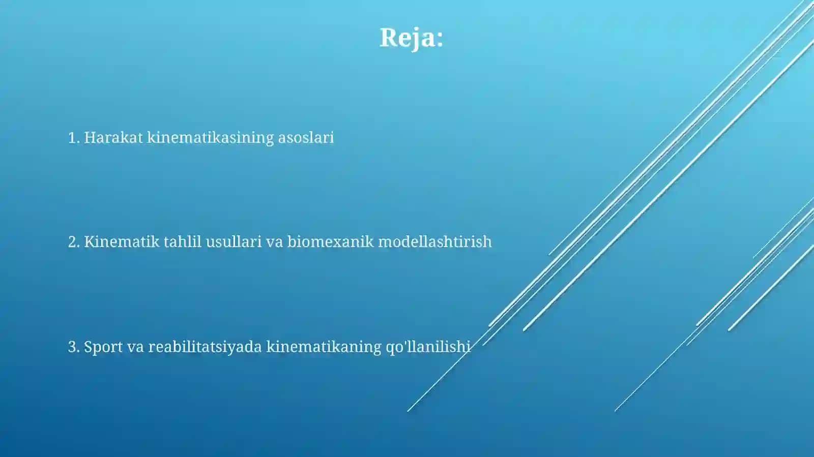 Odam harakatining kinematikasi 2