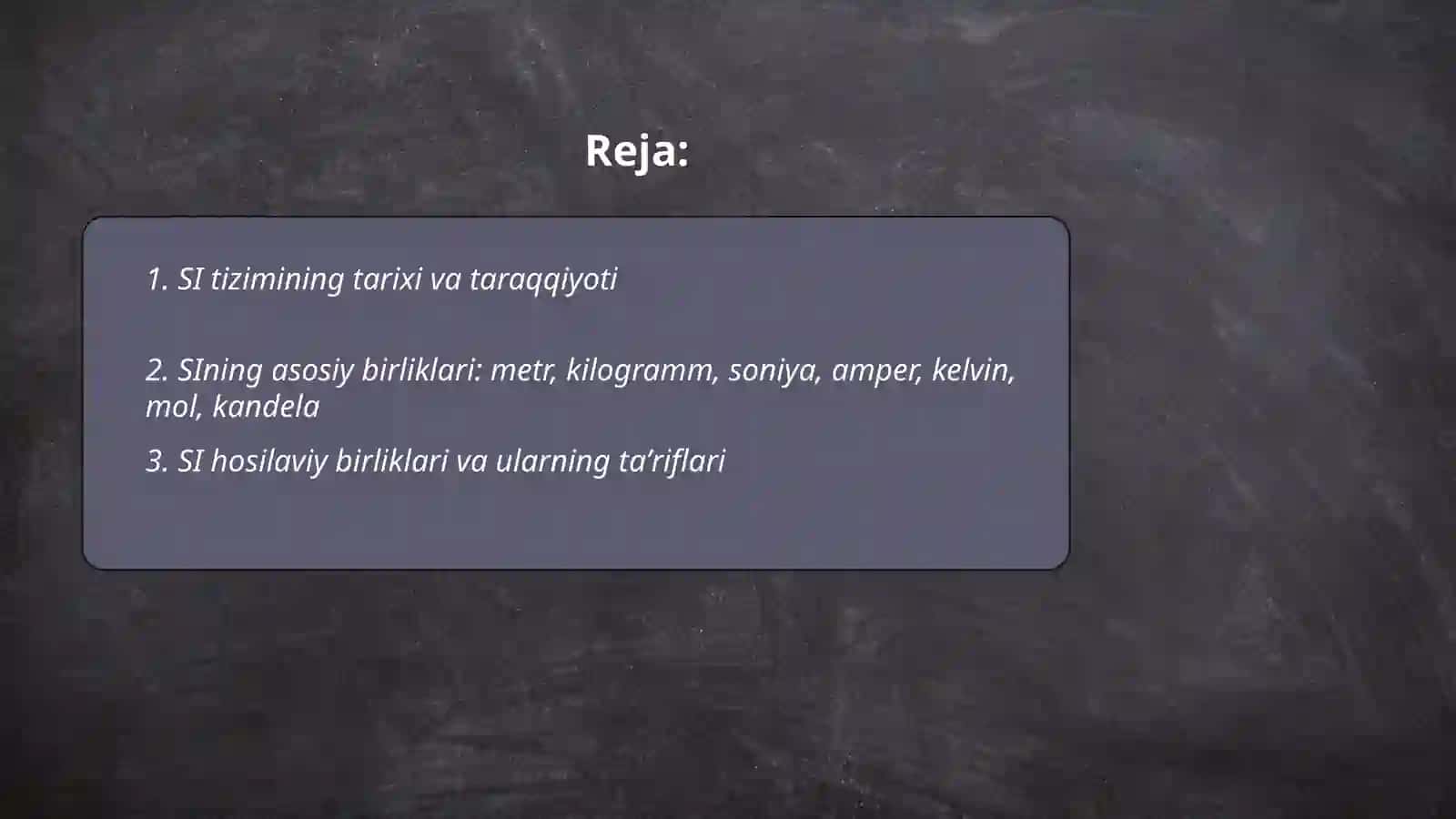 Xalqaro birliklar sistemasi 2