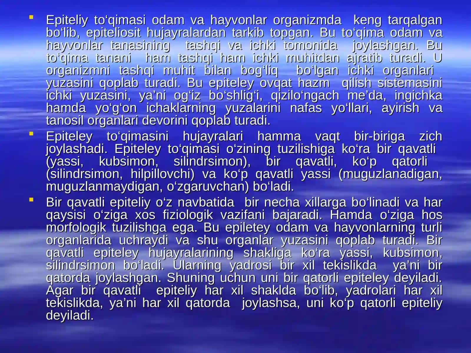 EPITELIY TО‘QIMASI 2