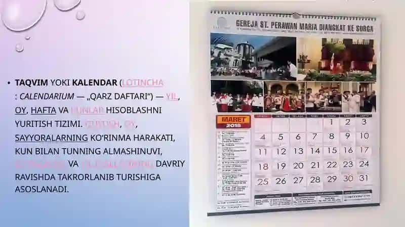 TAQVIM(CALENDAR) 2