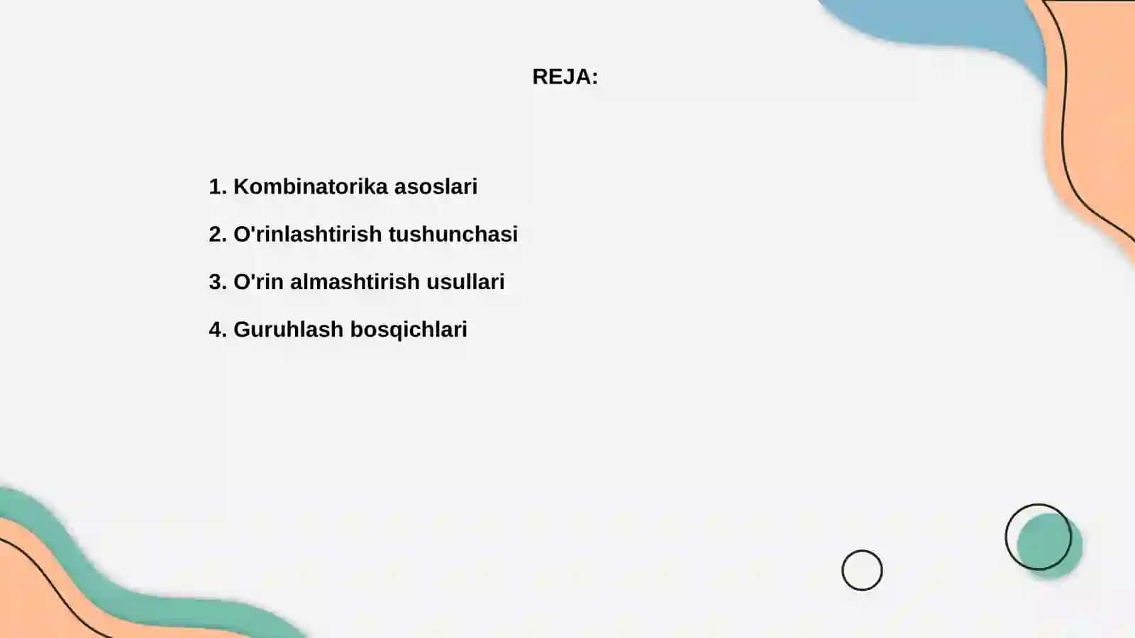 Kombinatorika asoslari 2