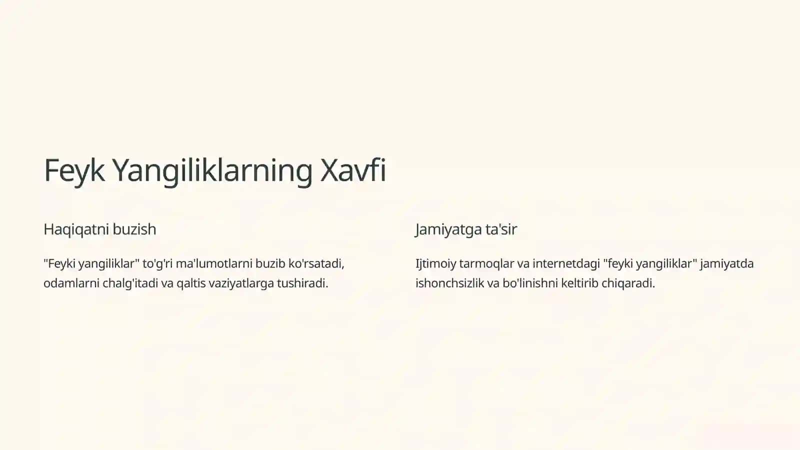 Media makonda "Feyk yangiliklar"ning xavfi 2
