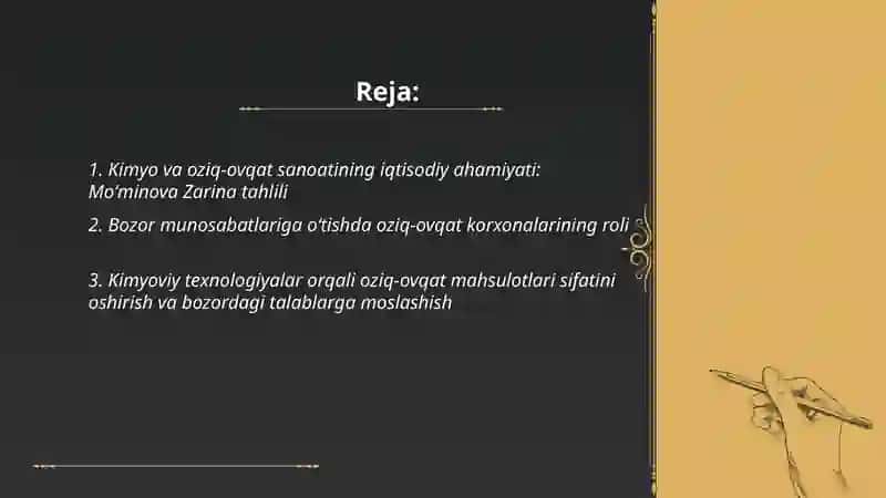 Kimyo va oziq-ovqat 2