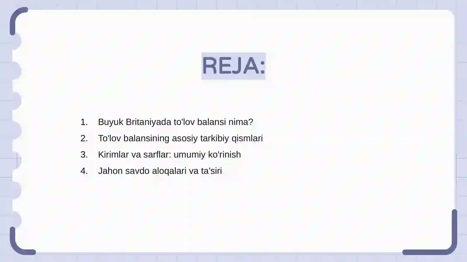 Buyuk Britaniya davlatida to'lov balansi 2