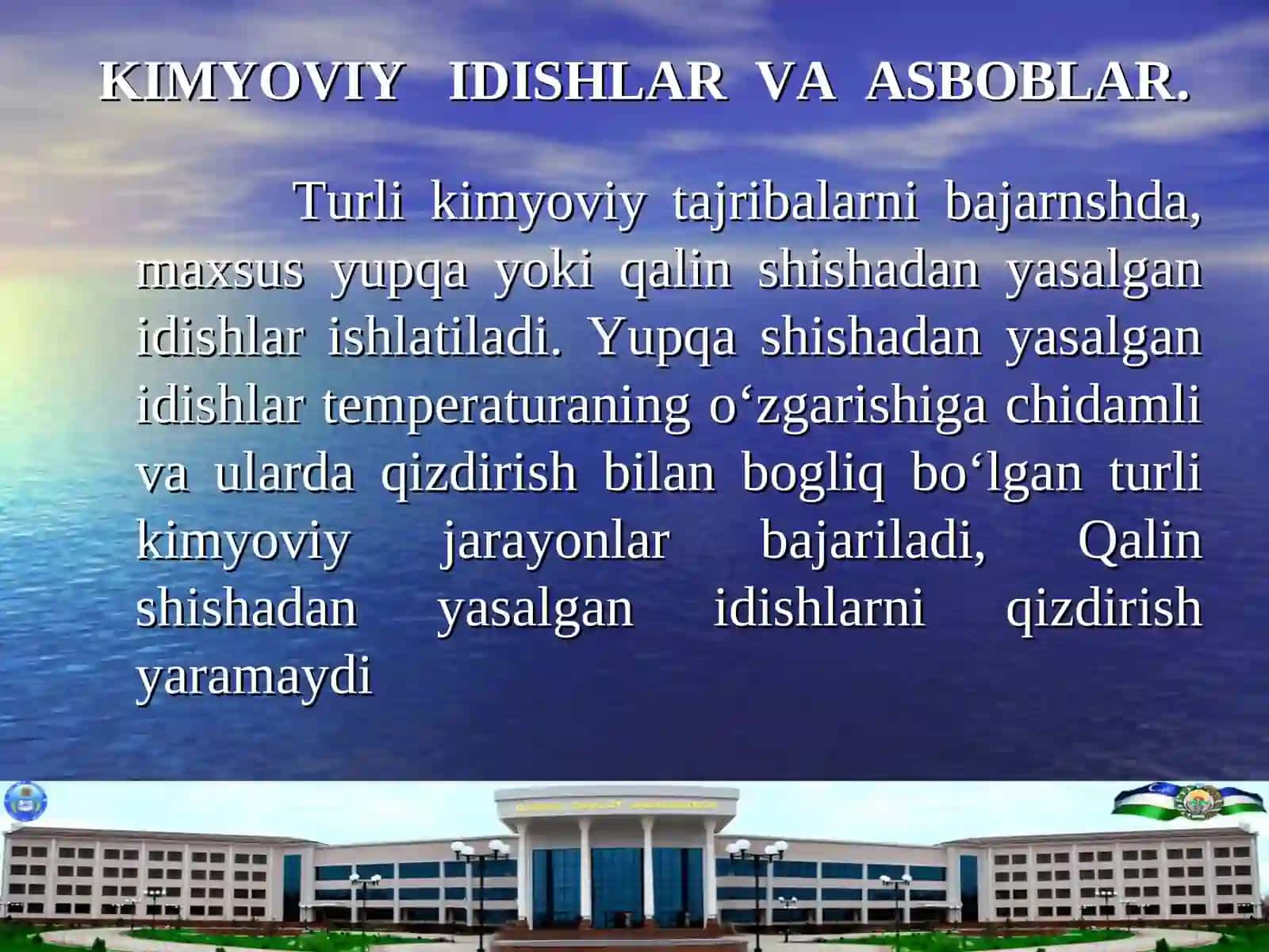 Kimyoviy idishlar va asboblar 2