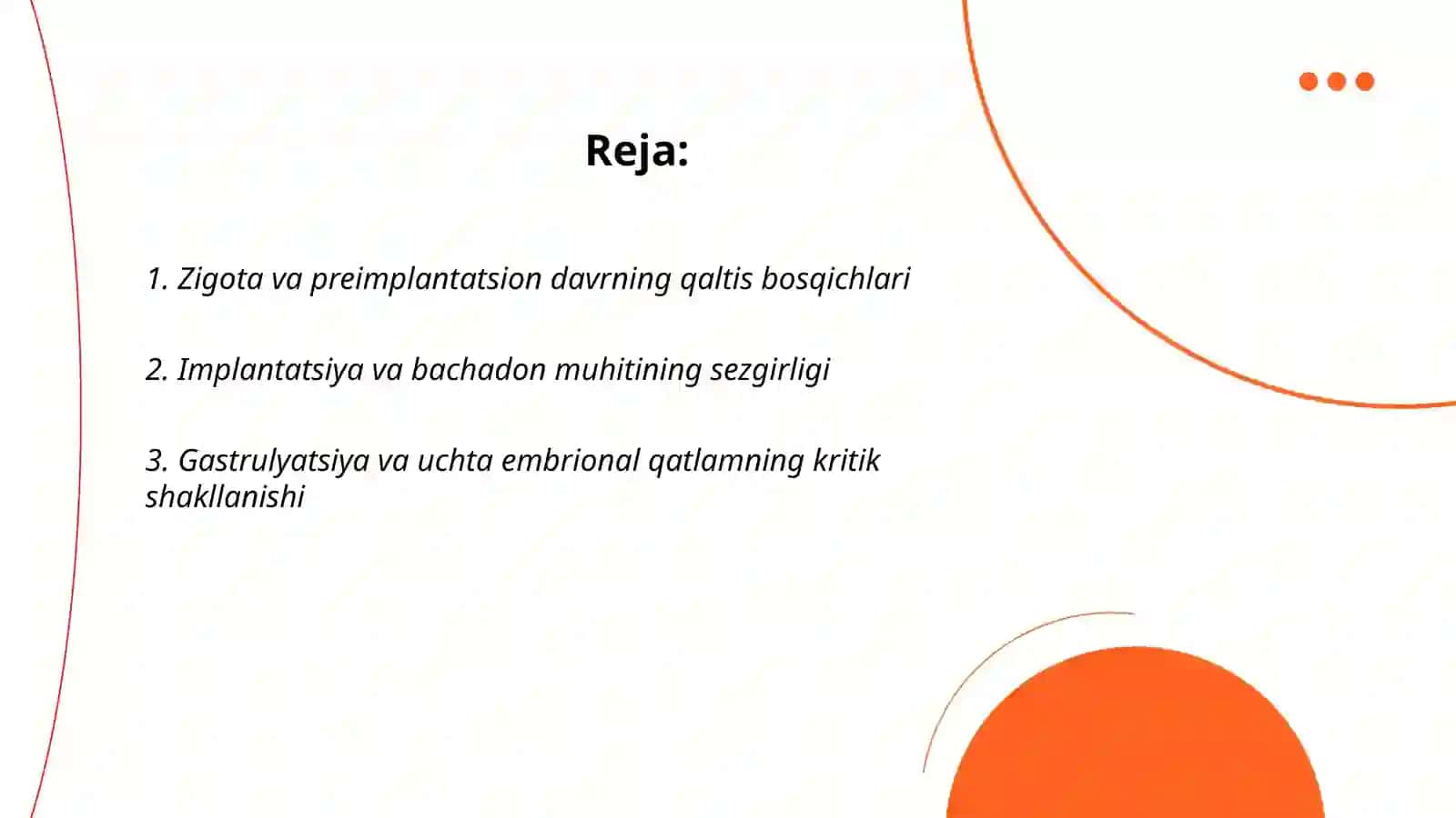 Odam embriogenezining qaltis davrlari 2