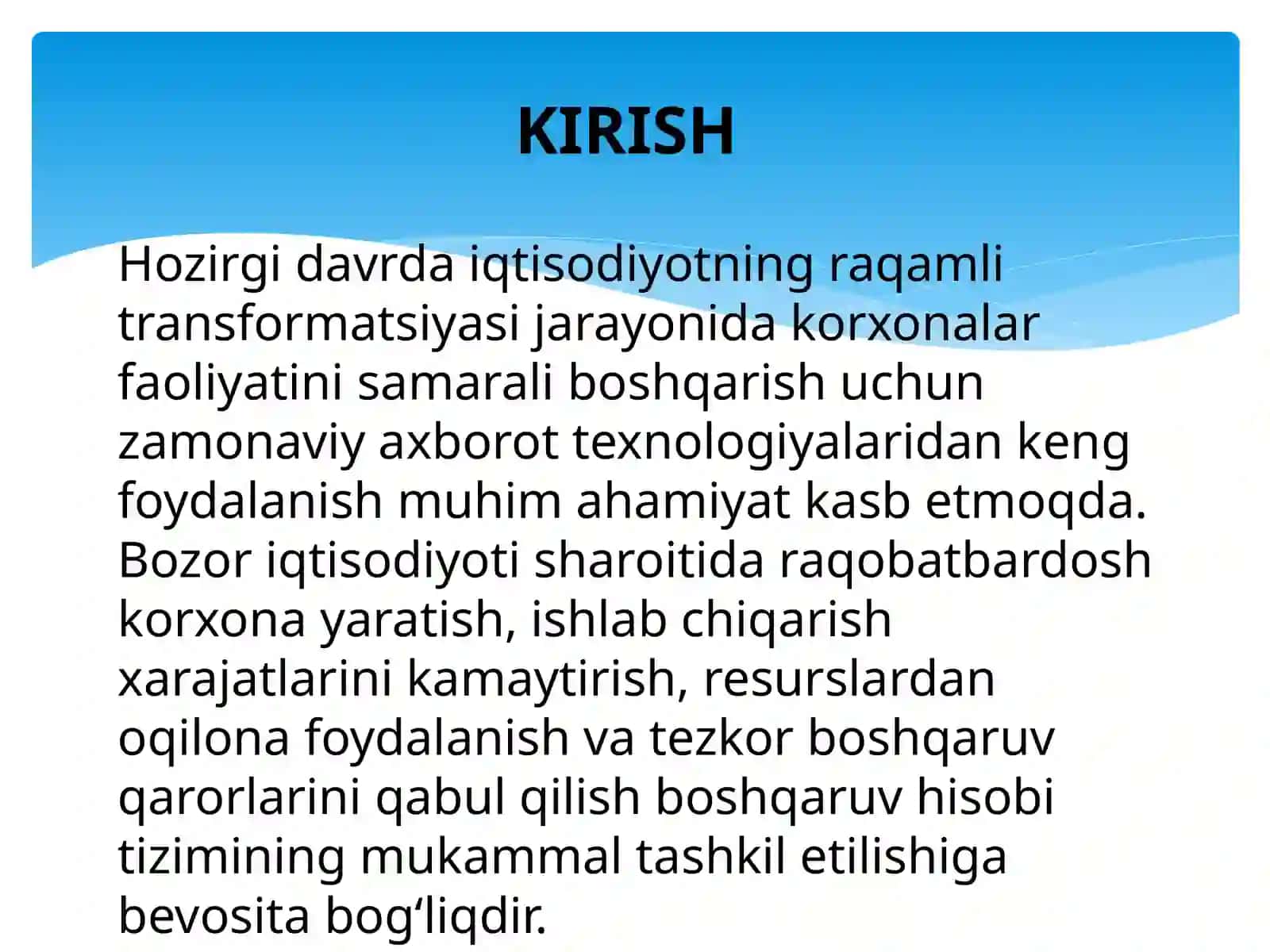 ERP Tizimlarini Boshqaruv Hisobi 2