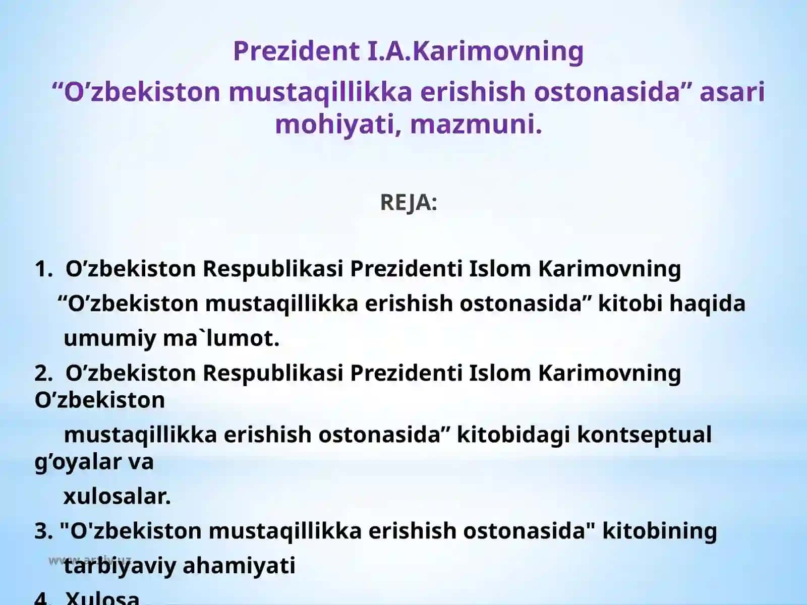 Kitob: O’zbekiston mustaqillikka erishish ostonasida 2
