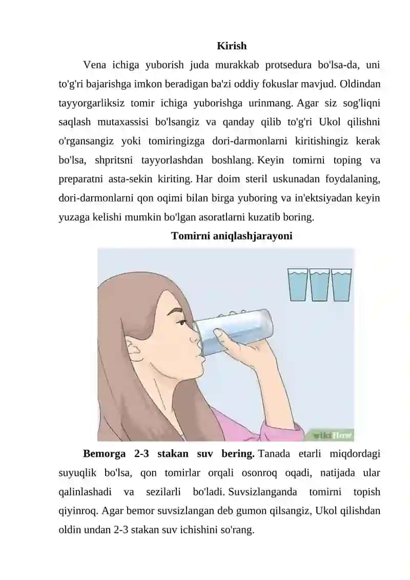 Vena ichiga ineksiya qilish texnikasi 2