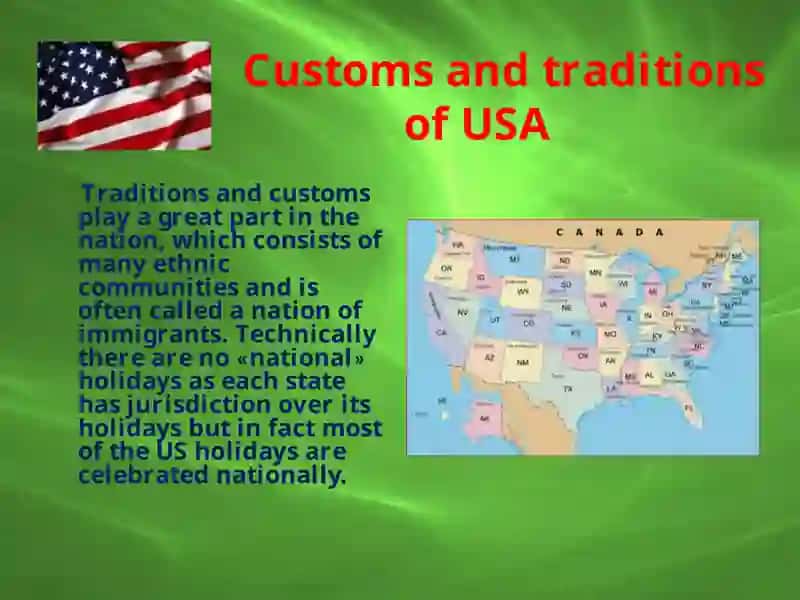 Customs and traditions of USA 2