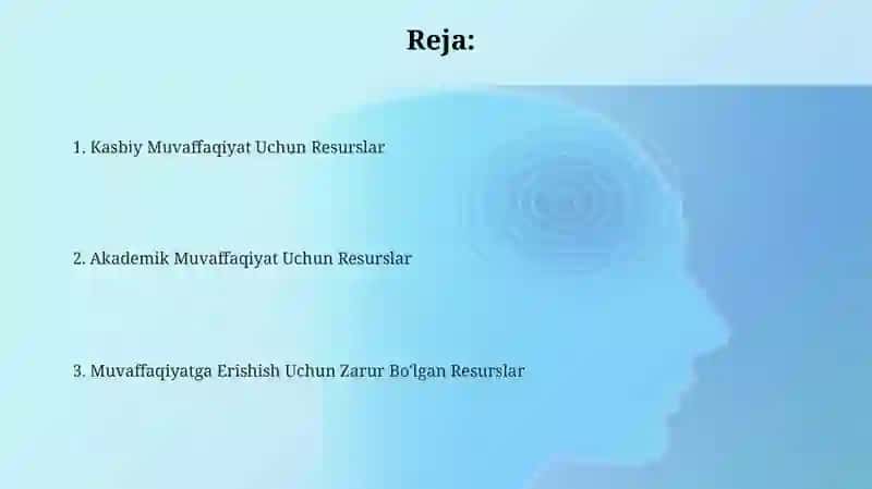 Akademik Muvaffaqiyat Uchun Resurslar 2