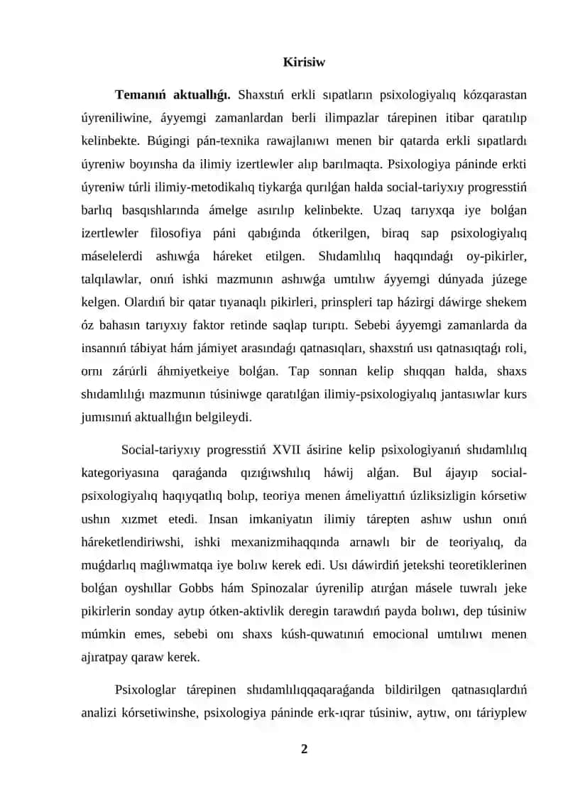 ERK HAQQINDA TÚSINIK 2