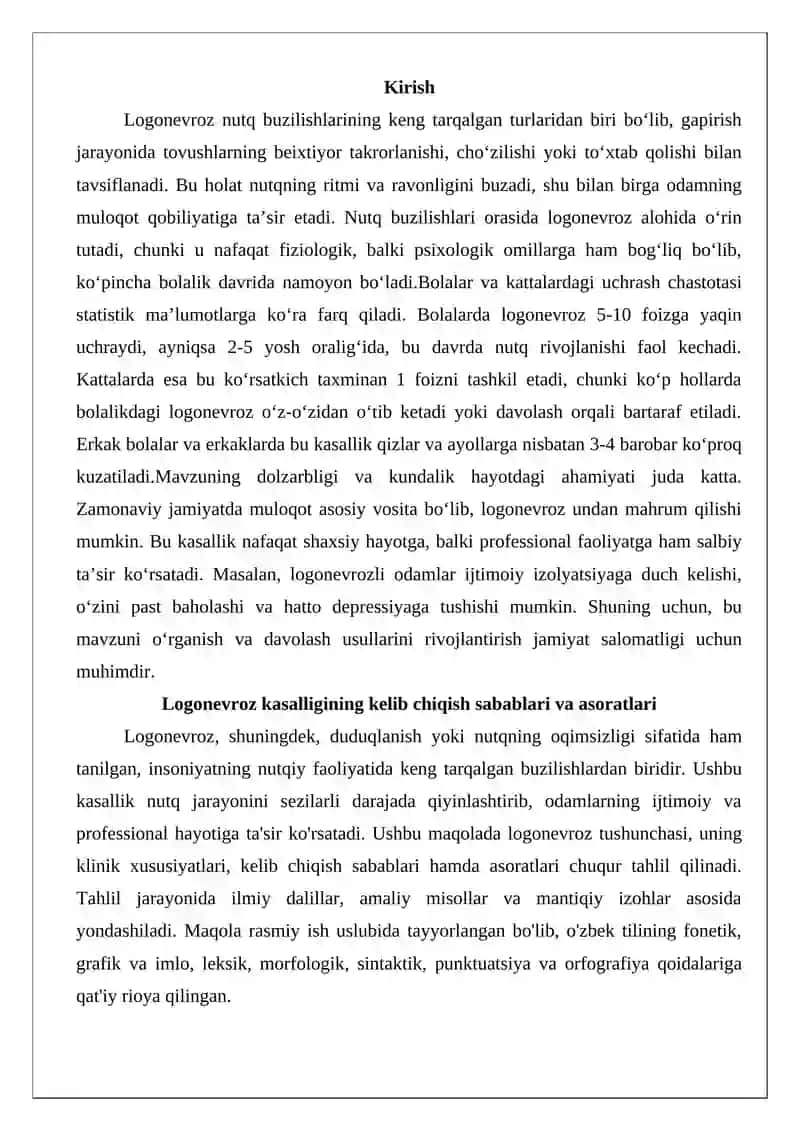 Logonevroz kasalliging kelib chiqsh sabalari va asoratlari 2