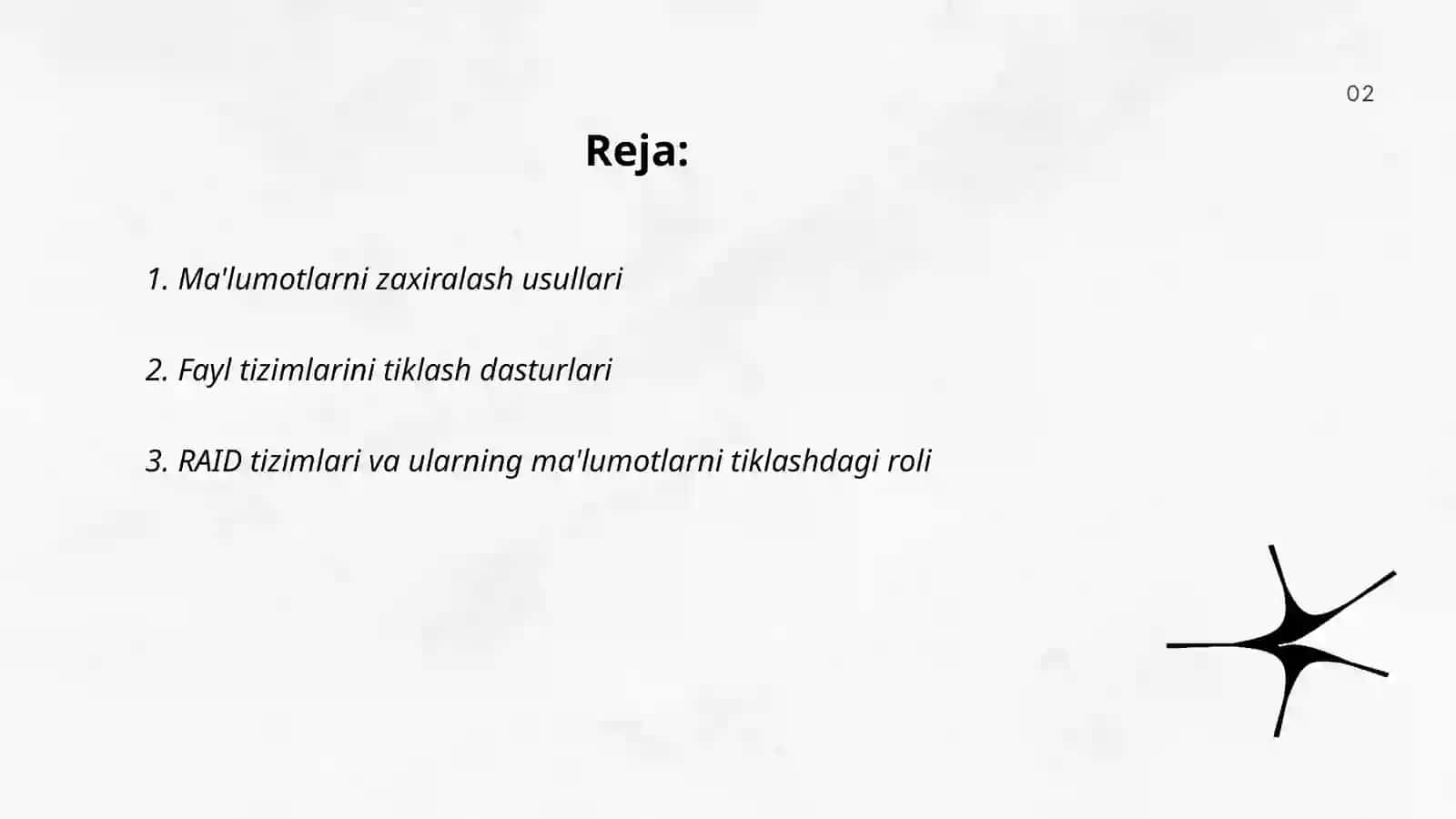 MA'LUMOTLARNI QAYTA TIKLASH VOSITALARI 2
