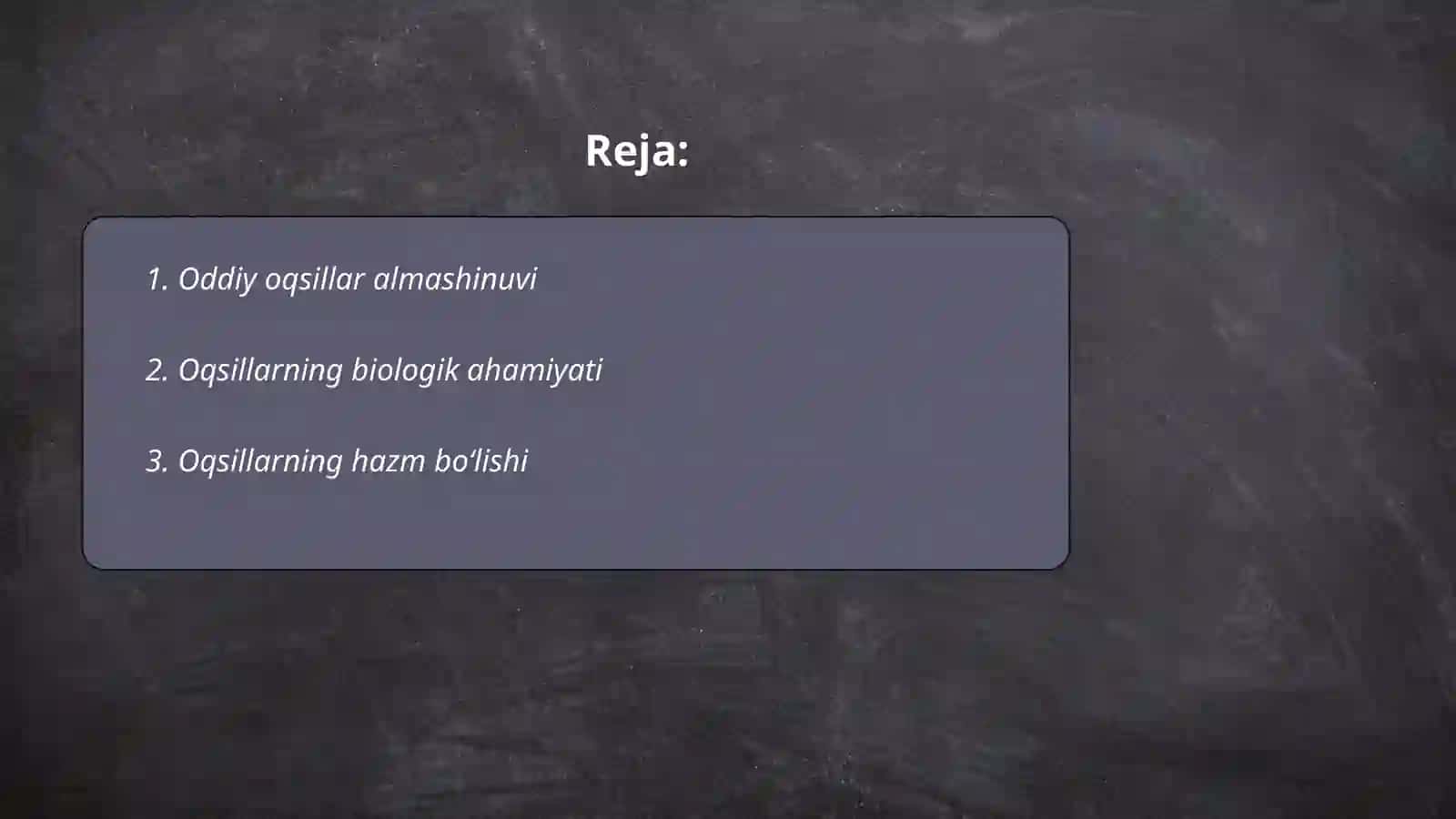 Oqsillar almashinuvi 2